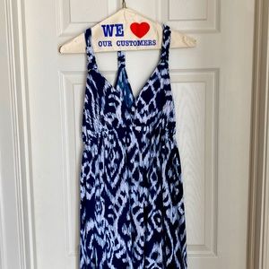Blue and white maxi dress. Size medium.